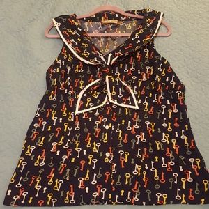 Beach Bash! novelty key print top